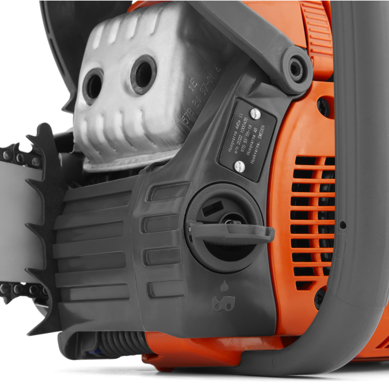 GRANDININIS PJŪKLAS Husqvarna 445E TrioBrake™ 4 GRANDININIS PJŪKLAS Husqvarna 445E TrioBrake™ 4