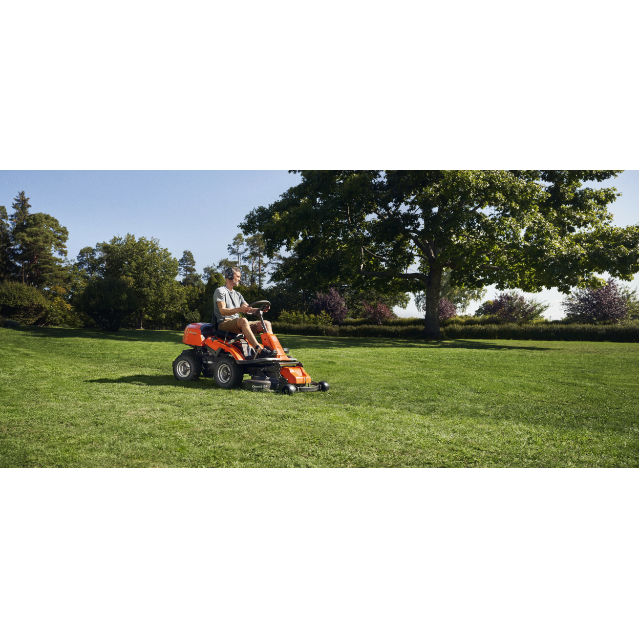 RIDER TRAKTORIUS SU PJOVIMO AGREGATU Husqvarna R214TC 3