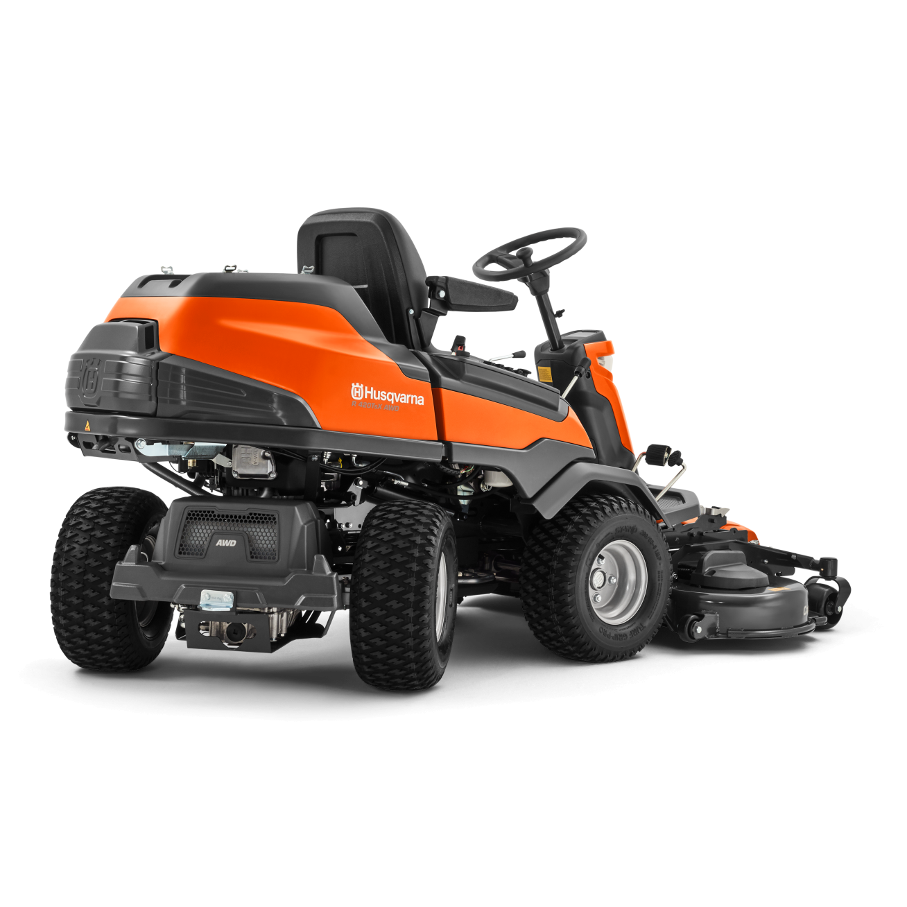 RIDER TRAKTORIUS SU PJOVIMO AGREGATU Husqvarna R418TsX AWD 3