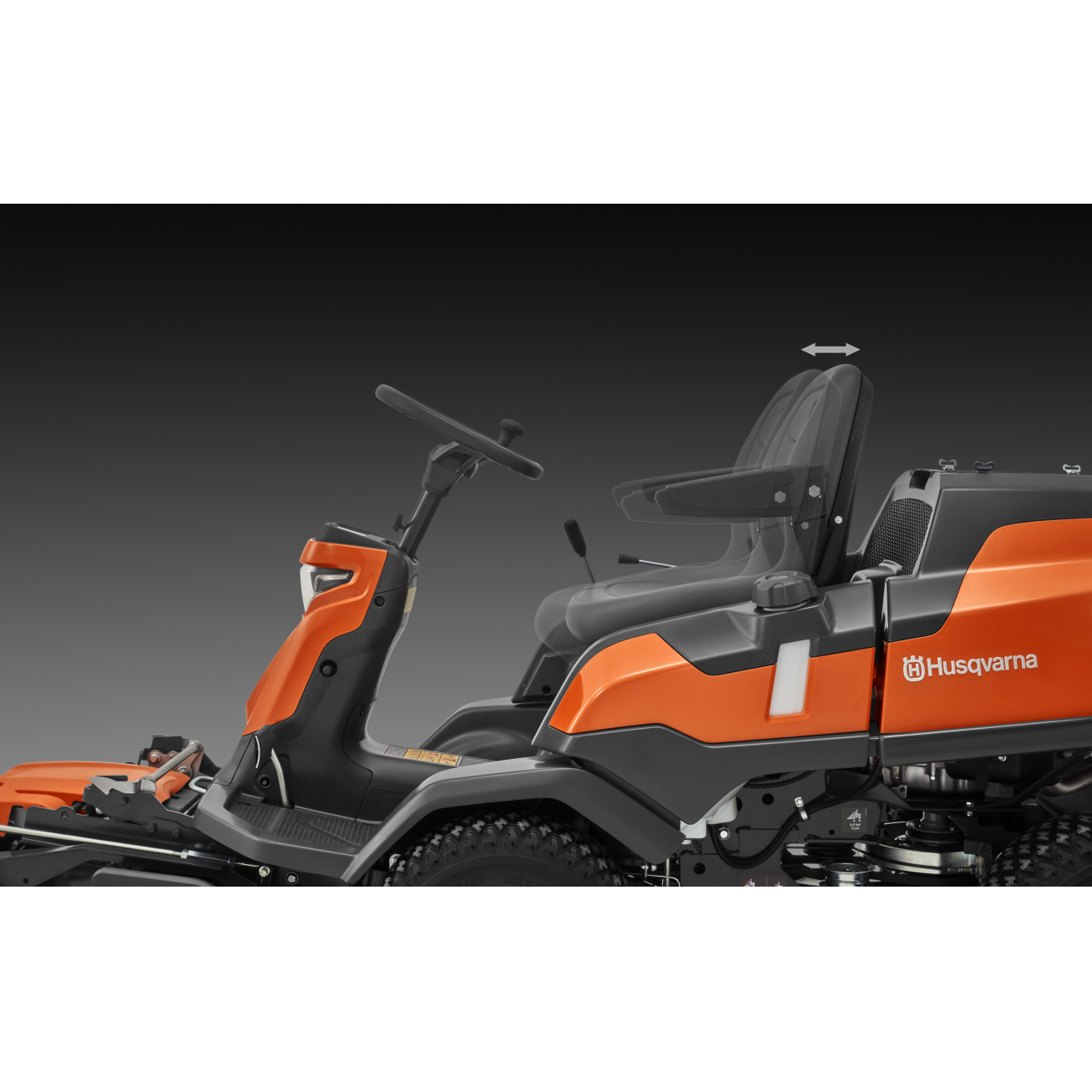 RIDER TRAKTORIUS SU PJOVIMO AGREGATU Husqvarna R420TsX AWD 2